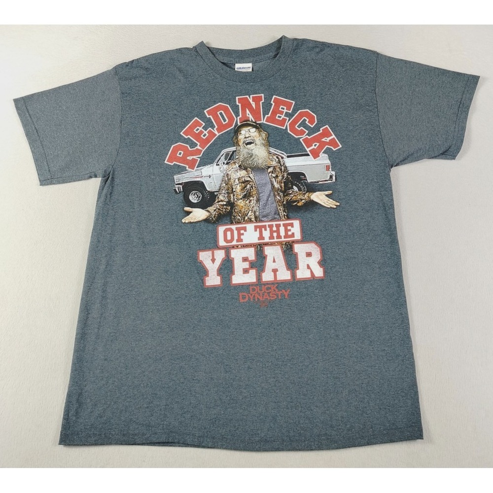 Gildan Duck Dynasty Shirt Mens Large Gray Redneck Of The Year Graphic Tee Funny